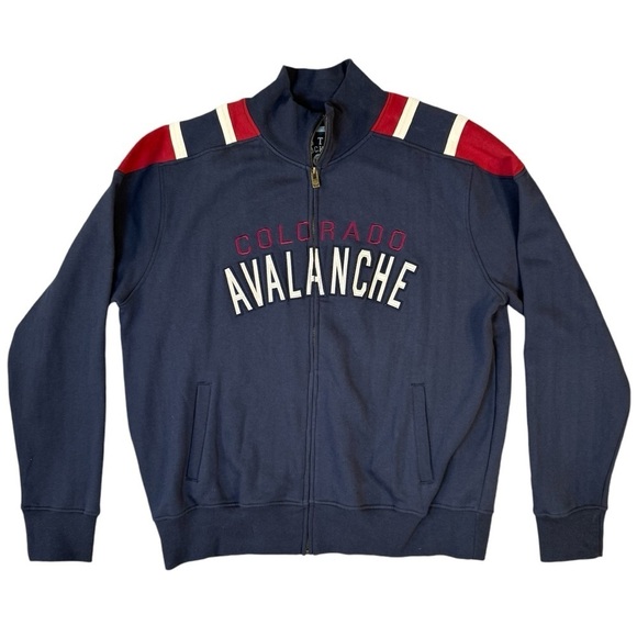 NHL Colorado Avalanche Hockey Navy Zip Up Sweatshirt Mens Size XL - Picture 1 of 7